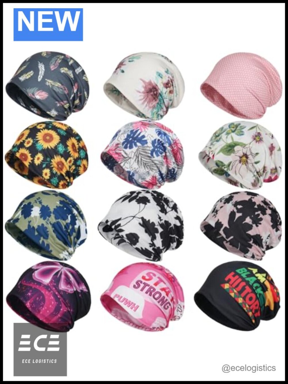 Open Top Slouchy Beanie Cap Scarf Ponytail Chemo Headwear